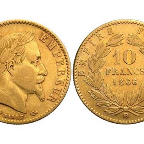 Zoom Le 10F Napoléon III tête laurée