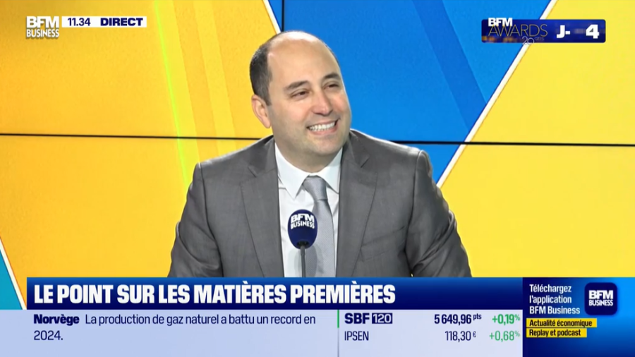 Interview de Laurent Schwartz sur BFM Business – Le point sur les matières premières